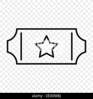 Professional ticket icon. Universal entertainment Vector. Exclusive event symbol. Checkered background coupon. Stock Vector