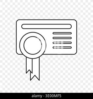 Official certificate illustration. Professional diploma Vector. Extraordinary achievement symbol. Traditional document element. Stock Vector