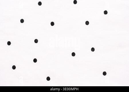 Polka dot fabric background, clean minimal textile texture with copy space Stock Photo
