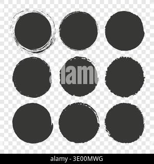 Comprehensive nine 9 collection. Professional texture Vector. Exceptional round shape. Extraordinary artistic symbols. Stock Vector