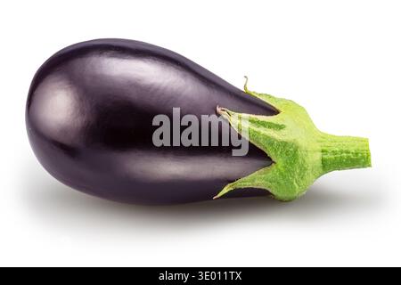 Aubergine or eggplant isolated on white background. File contains clipping path. Stock Photo