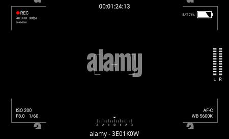 Camera HUD interface design layout Stock Vector