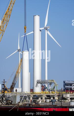 Offshore Rotor Sign The seaport of Eemshaven, Julianahaven basin: this is where the ...