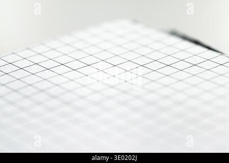 White grid paper texture, back to school backgrounds Stock Photo