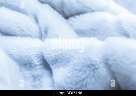 Fashion design, warm winter clothing and vintage material concept - Luxury blue fur coat texture background, artificial fabric detail Stock Photo