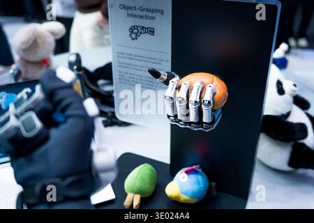 close up of robot hand, concept of humanoid and technolgy innovation with artificial intelligence or AI Stock Photo