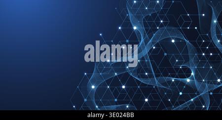 Abstract digital blockchain cube blocks concept. 3D big data cubes quantum computer technology idea. Artificial intelligence data core cubes design Stock Vector
