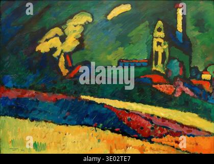 Wassily Kandinsky Murnau Landschaft mit Regenbogen 1909