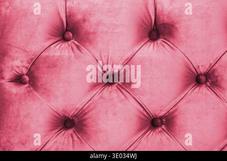 Furniture design, classic interior and royal vintage material concept - Pink luxury velour quilted sofa upholstery with buttons, elegant home decor te Stock Photo