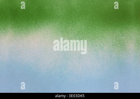 green and blue spray paint on white paper Stock Photo