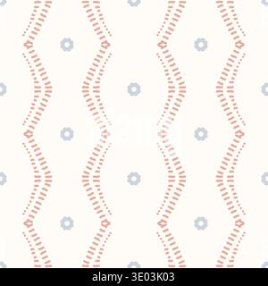 Ribbed vertical ruffled stripes pattern cottagecore rustic style in light beige colors Stock Vector