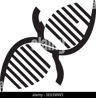 Vector graphic of a stylized dna double helix structure inside a ...