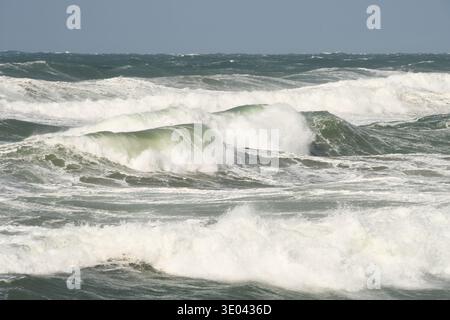 rough sea in winter Stock Photo