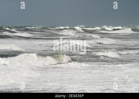 rough sea in winter Stock Photo