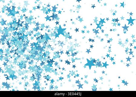 Bright Color stars confetti background. Splash effect banner. Vector abstract illustration with blurred drops of rain for wallpaper, wrapping paper Stock Vector