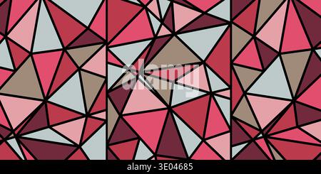 Triangle decoranive art backgrounds. Polygonal rainbow mosaic abstract vector illustration. Triangular simple pattern. Template geometric design for Stock Vector