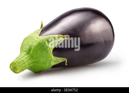 Aubergine or eggplant isolated on white background. File contains clipping path. Stock Photo