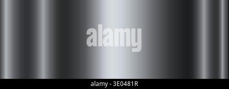 Silver metallic gradient. A banner with a metallic gradient texture. Stock Vector