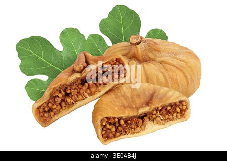 dried fig isolated on white background with full depth of field Stock Photo