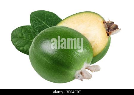 Feijoa fruit isolated on white background Stock Photo