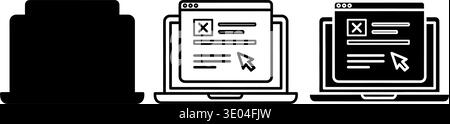 A black and white image of computers vector Stock Vector