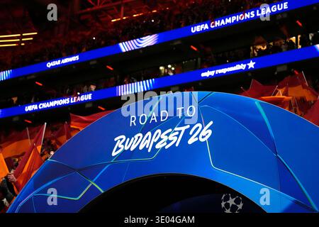 A Road To Budapest 26 hoarding during the UEFA Champions League