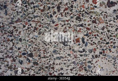 Colorful terrazzo floor texture with polished stone aggregates Stock Photo