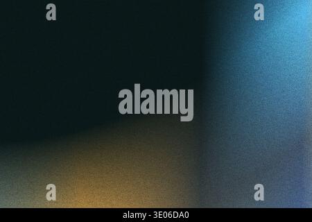 Abstract grainy gradient background in dark blue, black and orange colors with motion blur Stock Photo
