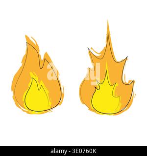 Extraordinary fiery flames. Professional burning Vector. Radiant sparkling collection. Phenomenal flickering luminescence. Stock Vector