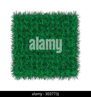 Dense green spiky pattern. Botanical grass-like symbolism. Textured Vector illustration. Natural organic atmosphere. Stock Vector