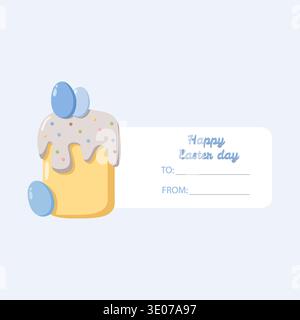 Happy Easter Day Card with Cake Stock Vector