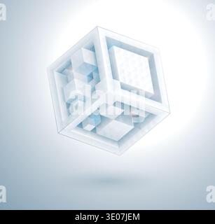 Modern Cube Design Stock Vector