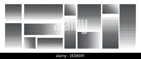 Pattern pixel dot speed background art texture digital vector abstract design. Geometric mosaic with square dissolve effect, halftone fade, and Stock Vector