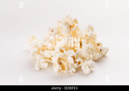 Popcorn pile isolated on white background Stock Photo