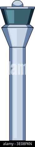 Air traffic control tower coordinating flight operations Stock Vector