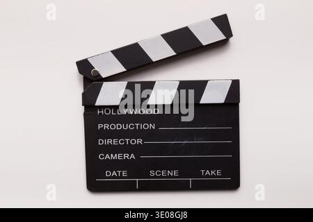 Clapperboard on white baclground, isolated Stock Photo