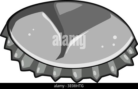 Bottle cap illustrating beer or soda beverage closing Stock Vector