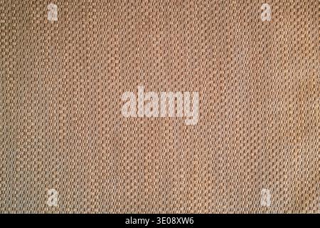 Closeup brown burlap woven or sackcloth rough striped pattern textured background Stock Photo