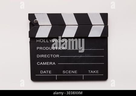 Clapperboard on white baclground, isolated Stock Photo