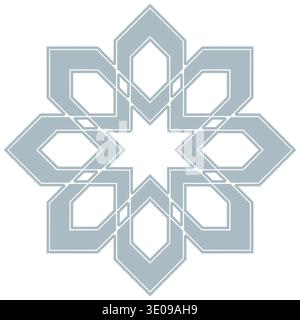 Decorative blue frame Elegant vector element for design in Eastern style, Lace illustration for invitations and greeting cards Stock Vector