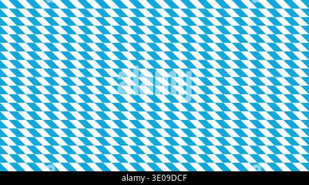 Bavarian flag seamless pattern with blue and white lozenges in a traditional diamond design. This iconic checkerboard texture is ideal for Oktoberfest Stock Vector
