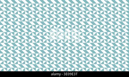 Seamless geometric pattern featuring teal and white triangles in a rhythmic, tileable grid. This clean, modern background is ideal for textile prints, Stock Vector