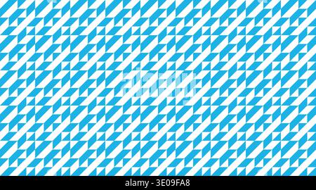 Seamless geometric pattern featuring blue and white triangles and parallelograms in a rhythmic diagonal grid. This clean, tileable design is perfect f Stock Vector