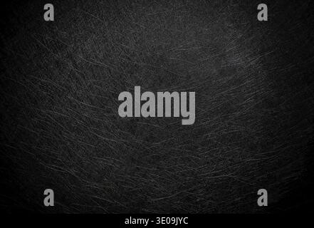 Grunge black background with scratched and woven texture Stock Photo