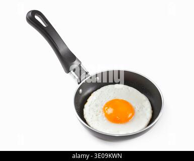 Fried egg in a frying pan Stock Photo