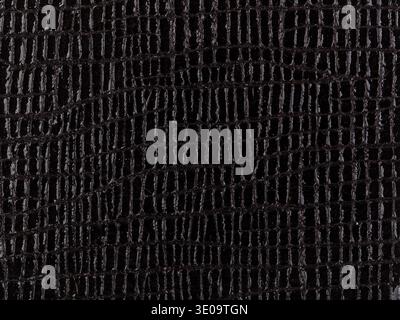 Abstract texture of synthetic leather, dark macro background. Stock Photo
