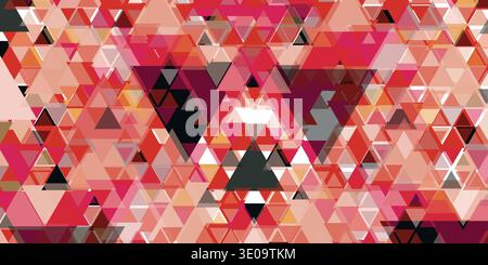 Triangle decoranive art backgrounds. Polygonal rainbow mosaic abstract vector illustration. Triangular simple pattern. Template geometric design for Stock Vector