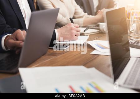 Programmers working in software developing company Stock Photo