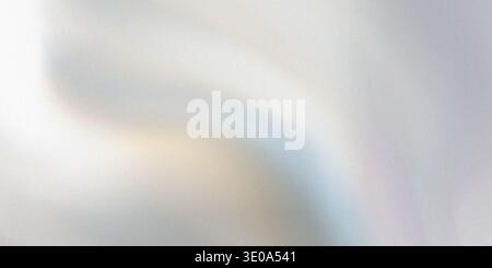 A very light and bright abstract background featuring a subtle grainy texture over soft, flowing gradients dominated by white and very pale pastel ton Stock Photo