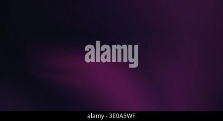 An abstract composition featuring deep shades of purple blending into black, highlighted by a central, soft magenta light source or flare. The image h Stock Photo